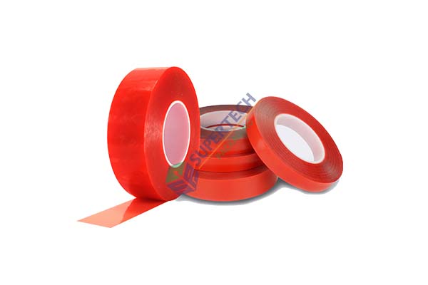 Double Sided Red Polyester Tape